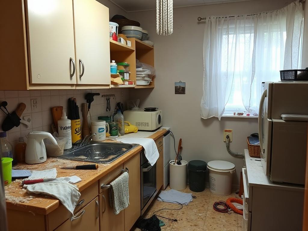Cuisine — avant nettoyage Klevia Nett